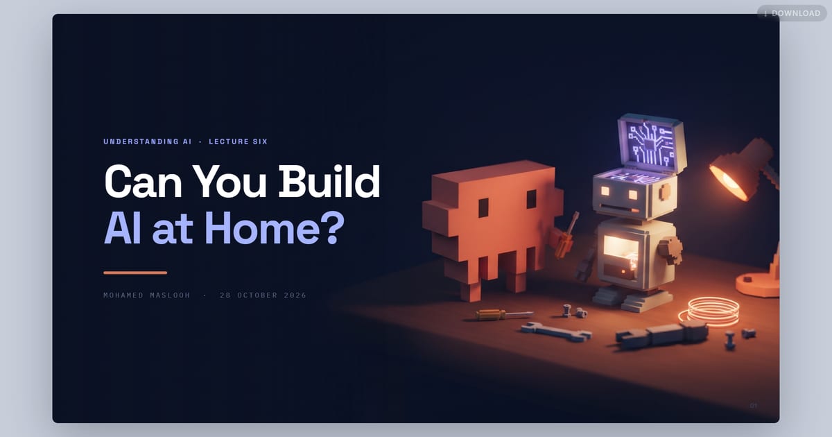 Can You Build AI at Home?